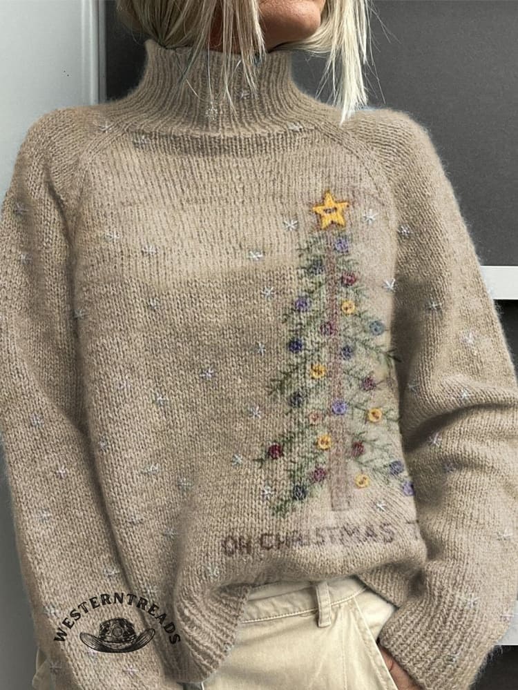 Retro Christmas Tree Casual Sweatshirt