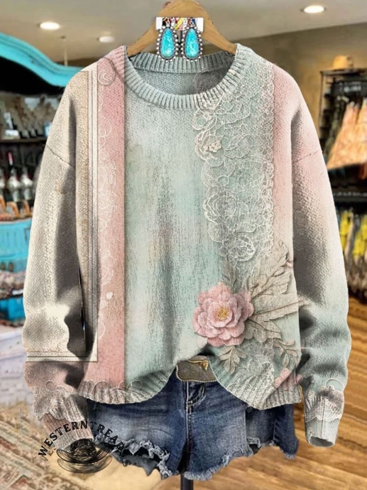 Vintage Retro Print CasualSweatshirt