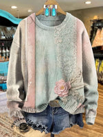 Vintage Retro Print CasualSweatshirt