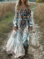 🔥Hot Sale🔥Women's Print Pocket Cotton Dress