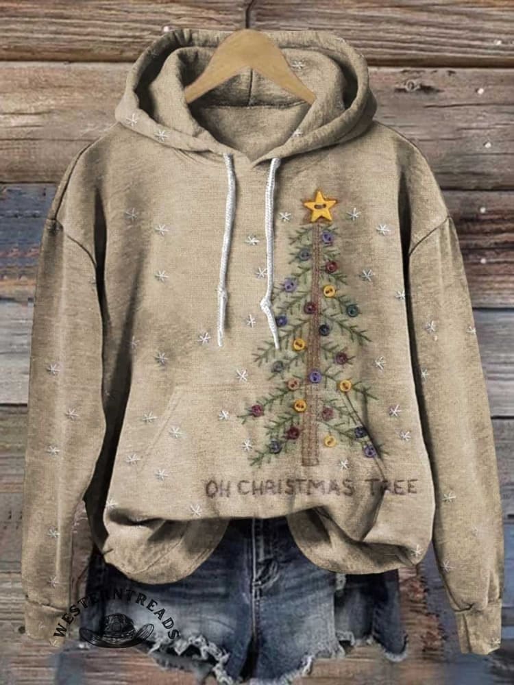 Retro Christmas Tree Casual Sweatshirt