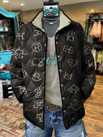 Women's Western Print Casual Quilted Cardigan