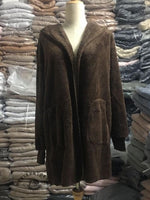 Autumn and Winter Solid Color Warm Top Medium Long Coat