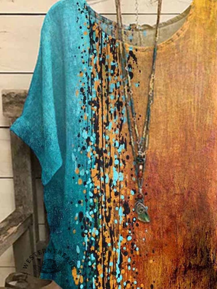 Women's Art Printed Casual Top