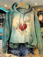 š„Limited Time Discountš„Vintage Heart Print T-shirt