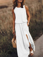 Super low price✨Women's Solid Color Loose Elegant Casual Dress