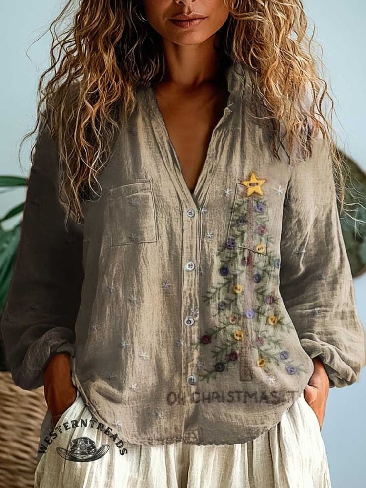 Retro Christmas Tree Casual Sweatshirt