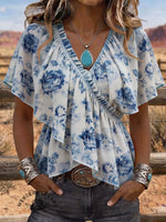 Vintage Art Comfortable Summer Fabrics Casual Shirt