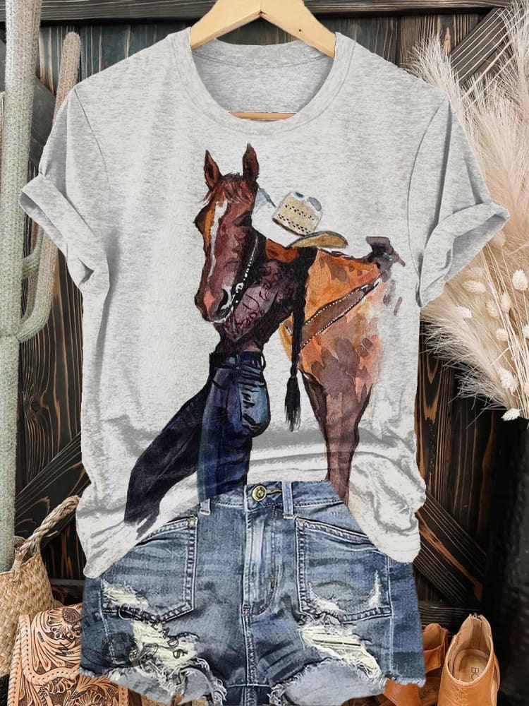 Horse Art Print T-shirt