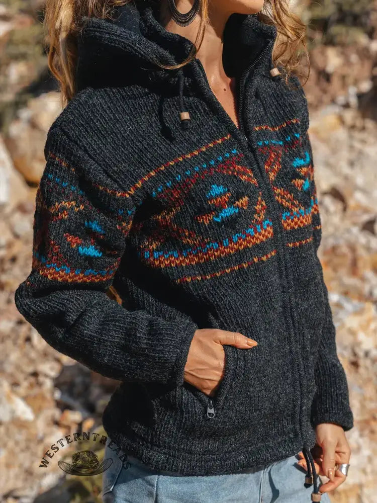 Women's Southwest Style Casual Knitted Sweater