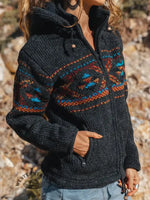 Women's Southwest Style Casual Knitted Sweater