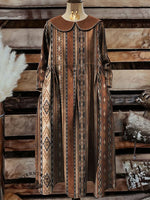 Women's Aztec Print Casual Denim Dress