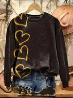 Vintage Heart Art Print Sweatshirt