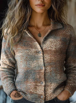 Casual Retro Art Print Sweater Shirt