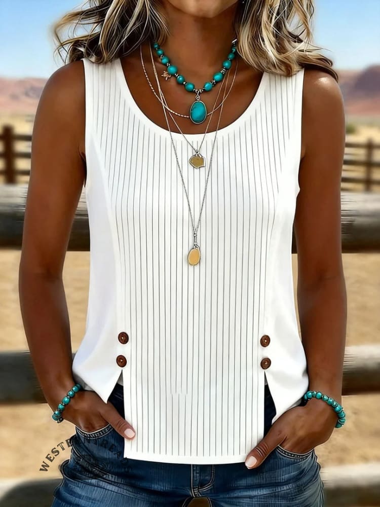Women's Vintage Patchwork Casual Sleeveless Vest