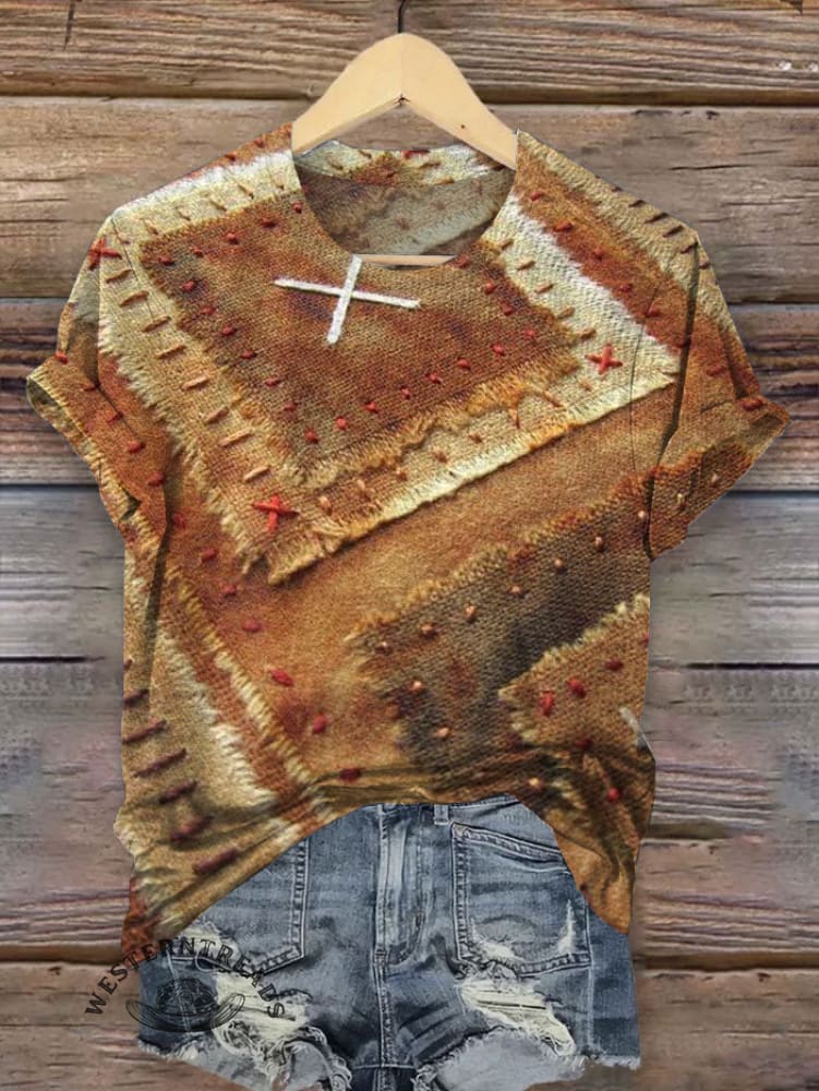 Vintage Western Art Print T-shirt