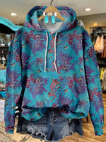 Paisley Print Casual Hoodie Sweatshirt