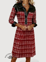 Women‘s Tweed Patchwork Dress
