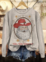 Christmas Print Casual Cotton Sweatshirt