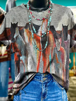 Retro Horse Print T-shirt