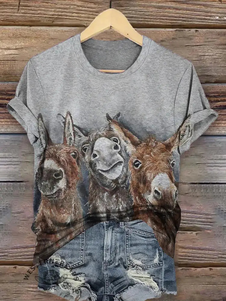Retro Funny Donkey T-shirt