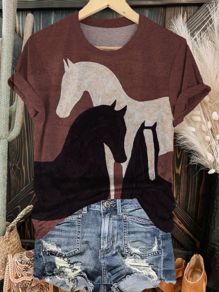 Horse Art Print T-shirt