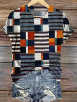 Vintage Art Pattern Print T-shirt