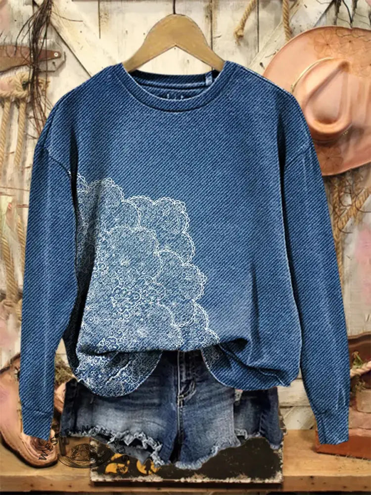 Vintage Art Print Sweatshirt