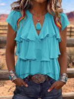 Vintage Art Patchwork Comfortable Summer Fabrics Casual Shirt