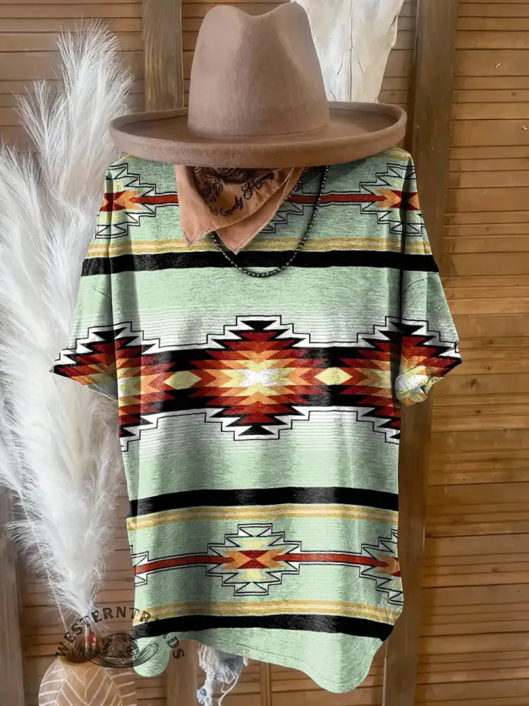 Vintage Western Art Print T-shirt