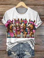 Funny Horse Art Print Classic Short-sleeved T-shirt