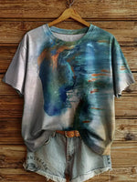 Retro Horse Art Print T-shirt