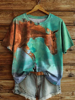 Horse Art Print T-shirt