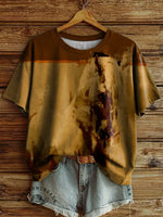 Retro Horse Art Print T-shirt