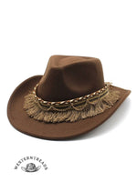 Retro Fringed Felt Hat