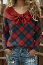 Retro Art Print Buttoned Cardigan Sweater