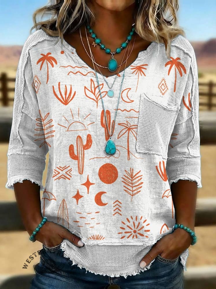 Wild West ,boho Lounge Top,summer Beach Blouse