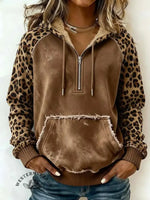 Vintage Leopard Art Print Casual Top