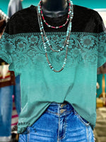 Classic West Print Casual T-shirt