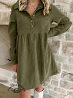 Women's Vintage Print Pocket Cotton Dress