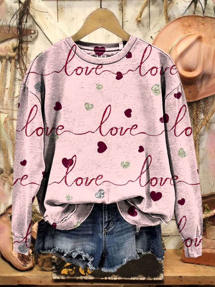 Vintage Heart Art Print Sweatshirt