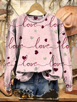 Vintage Heart Art Print Sweatshirt