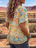 Vintage Art Comfortable Summer Fabrics Casual Shirt