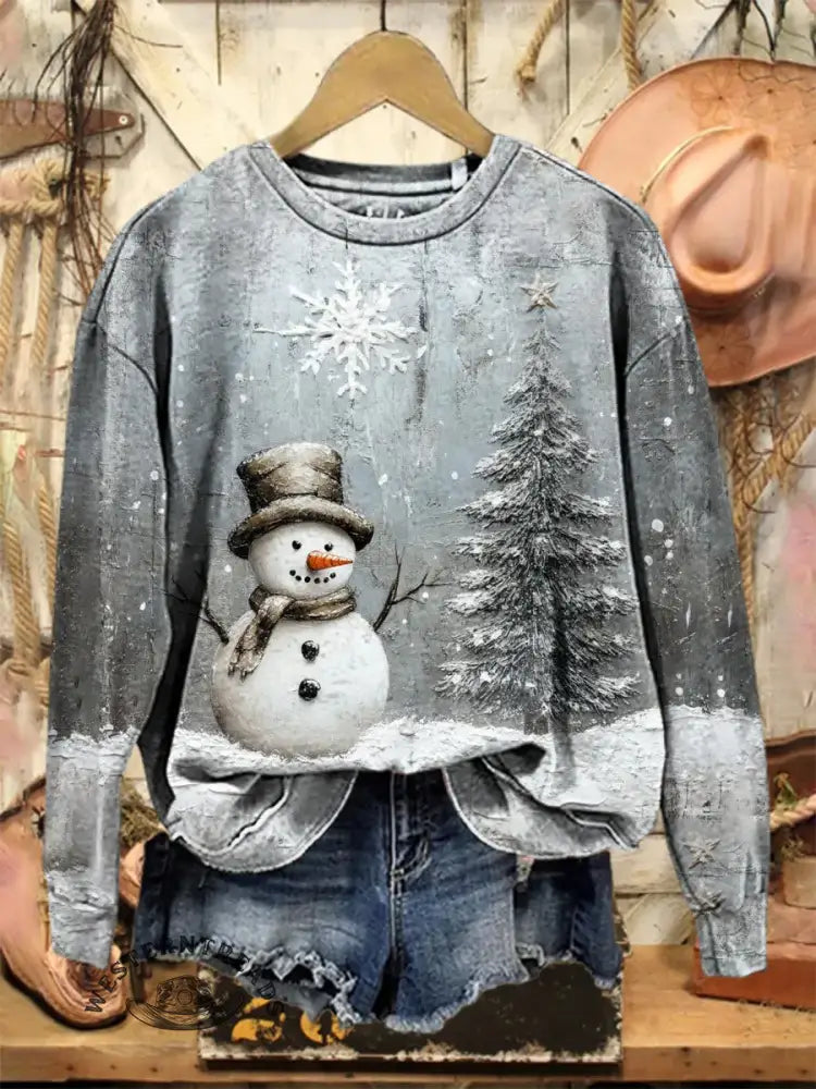 Vintage Christmas Art Print Sweatshirt