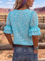 Vintage Art Patchwork Comfortable Summer Fabrics Casual Shirt