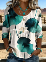 Women's Vintage Floral Print Casual Shirt