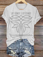 Classic West Print Casual T-shirt