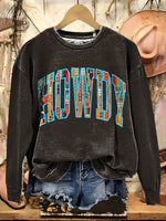 Howdy Aztec Pattern Casual Cotton Sweatshirt