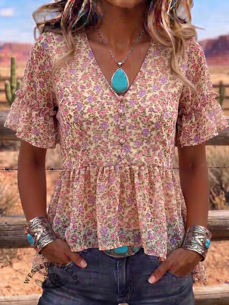 Vintage Art Comfortable Summer Fabrics Casual Shirt