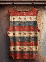 Women's Vintage Independence Day Print Casual Tank Top